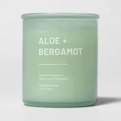Glass Jar Aloe And Bergamot Candle Green - Threshold™ -Threshold Décor Deals Store GUEST 073b9542 5bc7 4c27 b1bf 1bfff5fc259b