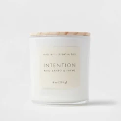 Wood Lidded Glass Wellness Intention Candle - Threshold™ 7 Wood Lidded Glass Wellness Intention Candle - Threshold™ -Threshold Décor Deals Store GUEST 0999c516 ae7a 45de 97e2 6ac895015e1c