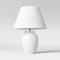 Turned Ceramic Table Lamp White - Threshold™ 9 Turned Ceramic Table Lamp White - Threshold™ -Threshold Décor Deals Store GUEST 0c5fcf73 910a 479f a8ce c7fb931048d7