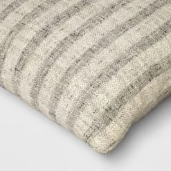 Woven Striped Square Throw Pillow Black/Ivory - Threshold™ -Threshold Décor Deals Store GUEST 1242fa7d 69e4 46d3 a39b 4dbe3587dc81