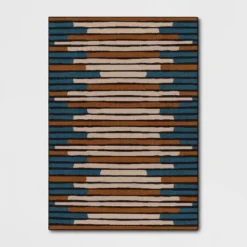 Striped Area Rug Turquoise/Yellow - Threshold™ -Threshold Décor Deals Store GUEST 1285ec14 7240 47e7 bf2e 2ce133f995b4