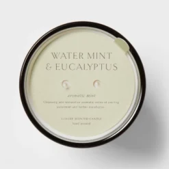 Colored Vase Glass With Dustcover Watermint And Eucalyptus Candle Green - Threshold™ -Threshold Décor Deals Store GUEST 138a925b cebc 4734 877a 32f650153977