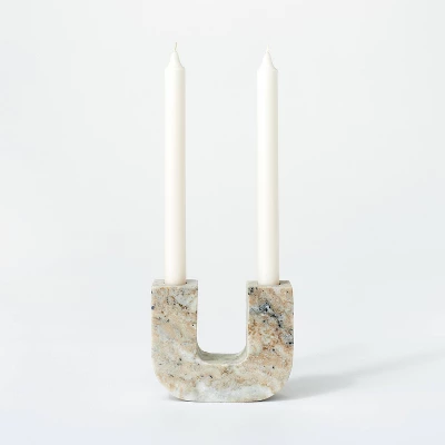 Marble Taper Candle Holder - Threshold™ Designed With Studio McGee 3 Marble Taper Candle Holder - Threshold™ Designed With Studio McGee - Image 3