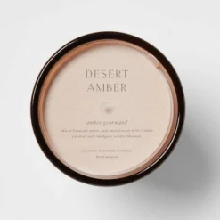 Colored Vase Glass With Dustcover Desert Amber Candle Brown - Threshold™ -Threshold Décor Deals Store GUEST 17985ae3 27c8 4003 81ff b8a92517a9b9