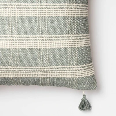 Woven Plaid Throw Pillow With Tassel Zipper - Threshold™ Designed With Studio McGee 2 Woven Plaid Throw Pillow With Tassel Zipper - Threshold™ Designed With Studio McGee - Image 2