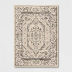 Plush Persian Style Area Rug Cream - Threshold™ -Threshold Décor Deals Store GUEST 21495567 798b 4c7e 88b2 01a16bec916d