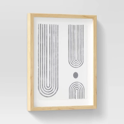 (Set Of 2) 16" X 20" Curve Lines Framed Under Glass Black - Threshold™ 4 (Set Of 2) 16" X 20" Curve Lines Framed Under Glass Black - Threshold™ - Image 4