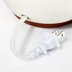 Ceramic Table Lamp With Gingham Print Pleated Shade White (Includes LED Light Bulb) - Threshold™ Designed With Studio McGee -Threshold Décor Deals Store GUEST 27cadcf6 3a70 4c09 bf47 cd7e6352c324