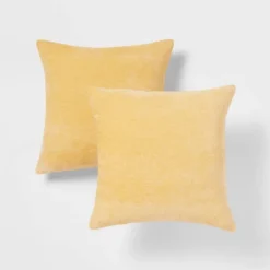 2pk Chenille Square Throw Pillows - Threshold™ -Threshold Décor Deals Store GUEST 2ab74984 d049 457c b7ed c8a84e827709