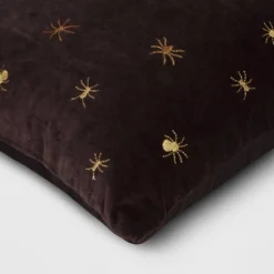 Beaded And Embroidered Spider Cotton Velvet Square Halloween Throw Pillow Gold/Black - Threshold™ 7 Beaded And Embroidered Spider Cotton Velvet Square Halloween Throw Pillow Gold/Black - Threshold™ -Threshold Décor Deals Store GUEST 2b3b603a 16ed 417e a8bc d6b134d5b717
