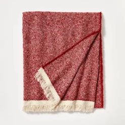 Herringbone Frayed Edges Throw Blanket - Threshold™ Designed With Studio McGee -Threshold Décor Deals Store GUEST 2db9fb6e d97b 4ee9 92a0 48b2688839c5