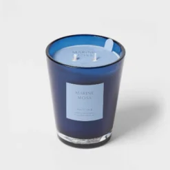 Colored Vase Glass With Dustcover Marine Moss Candle Blue - Threshold™ 11 Colored Vase Glass With Dustcover Marine Moss Candle Blue - Threshold™ -Threshold Décor Deals Store GUEST 2f74f3e1 96a9 4d09 847e 100c47a93447