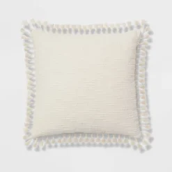 Euro Textured Slub Tassel Decorative Throw Pillow - Threshold™ -Threshold Décor Deals Store GUEST 2ff361fa 82b5 4564 bc81 0c47e61dc221