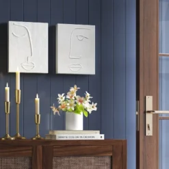 Set Of 3 Aluminum Taper Holders Gold - Threshold™