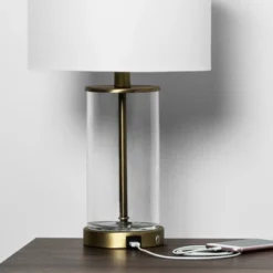 Fillable Accent With USB Table Lamp Brass - Threshold 9 Fillable Accent With USB Table Lamp Brass - Threshold -Threshold Décor Deals Store GUEST 4230aee3 786a 4bde a46a 8ba460f4ad48