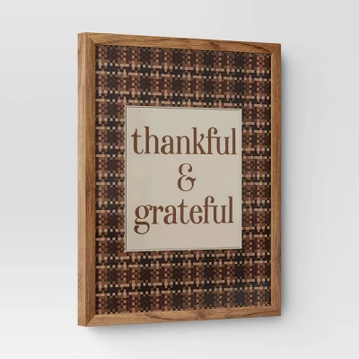 16" X 20" Thankful & Grateful Framed Under Plexi - Threshold™ 2 16" X 20" Thankful & Grateful Framed Under Plexi - Threshold™ - Image 2