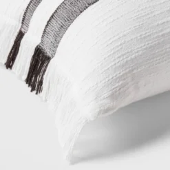 Lumbar Modern Woven Plaid Decorative Throw Pillow Black/Off-White - Threshold™ -Threshold Décor Deals Store GUEST 4e9cc29e 530f 48d5 995b 36907b68974d