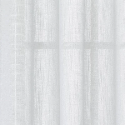 1pc 54"x84" Sheer Contrast Edge Window Curtain Panel White/Natural - Threshold™ 2 1pc 54"x84" Sheer Contrast Edge Window Curtain Panel White/Natural - Threshold™ - Image 2