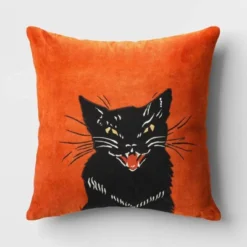 Fierce Cat Applique Cotton Velvet Square Halloween Throw Pillow - Threshold™ 8 Fierce Cat Applique Cotton Velvet Square Halloween Throw Pillow - Threshold™ -Threshold Décor Deals Store GUEST 5426fcb6 46c0 47d1 b6fc b5526f44bb40