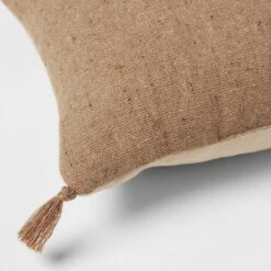 Oblong Traditional Tweed Decorative Throw Pillow Natural Brown - Threshold™ -Threshold Décor Deals Store GUEST 5560759b f133 43f6 bc04 2049f7bf717c