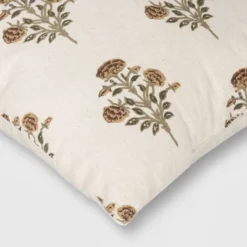Block Print Floral Square Throw Pillow - Threshold™ -Threshold Décor Deals Store GUEST 57e91232 2ec8 444c 891d 5a29c5eb3bd7