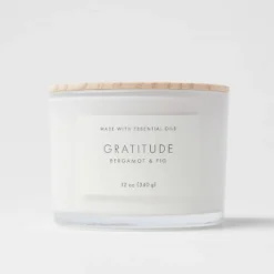 Wood Lidded Glass Wellness Grateful Candle - Threshold™ 6 Wood Lidded Glass Wellness Grateful Candle - Threshold™ -Threshold Décor Deals Store GUEST 6600c96d 154d 4784 9301 47715a63ff42
