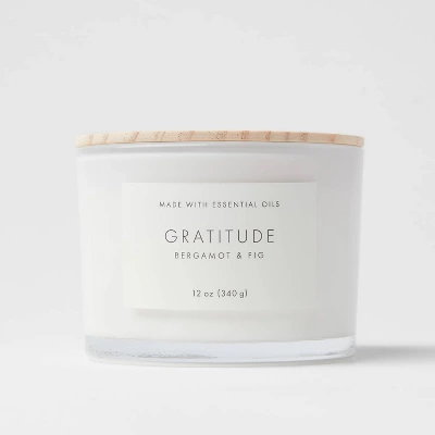 Wood Lidded Glass Wellness Grateful Candle - Threshold™ 3 Wood Lidded Glass Wellness Grateful Candle - Threshold™ - Image 3