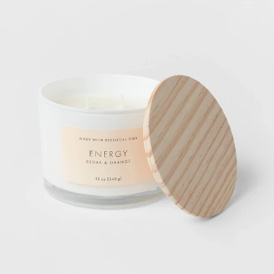 Wood Lidded Glass Wellness Energy Candle - Threshold™ 2 Wood Lidded Glass Wellness Energy Candle - Threshold™ - Image 2