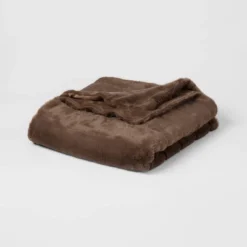55"x80" Faux Fur Ribbed Bed Throw - Threshold™ -Threshold Décor Deals Store GUEST 6cd8927c 3aa6 4f73 b311 e2d03ac8d850