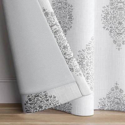 1pc Blackout Medallion Window Curtain Panel - Threshold™ 2 1pc Blackout Medallion Window Curtain Panel - Threshold™ - Image 2