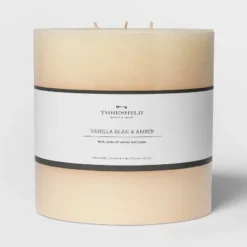 Pillar Vanilla Bean And Amber Candle - Threshold™ 8 Pillar Vanilla Bean And Amber Candle - Threshold™ -Threshold Décor Deals Store GUEST 768825da eabe 4580 a273 79dad14697f6