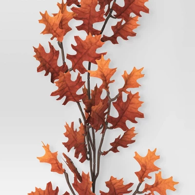 Artificial Oak Leaf Garland - Threshold™ 2 Artificial Oak Leaf Garland - Threshold™ - Image 2