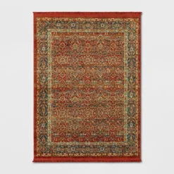 Damask Woven Persian With Fringe Rug - Threshold™ -Threshold Décor Deals Store GUEST 8003e9ae 9aa3 4a9a bdf6 4e8eb0b873b9