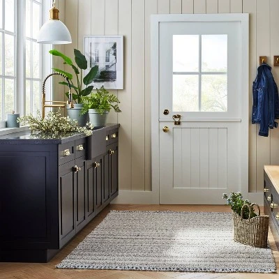 Bayside Indoor/Outdoor Rug Heathered Gray - Threshold™ Designed With Studio McGee 1 Bayside Indoor/Outdoor Rug Heathered Gray - Threshold™ Designed With Studio McGee