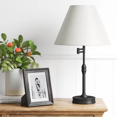 Large Swing Arm Oil Rubbed Lamp Base Black - Threshold™ 2 Large Swing Arm Oil Rubbed Lamp Base Black - Threshold™ - Image 2