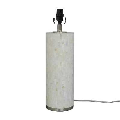 Capiz Subway Tile Large Lamp Base Shell - Threshold 2 Capiz Subway Tile Large Lamp Base Shell - Threshold - Image 2