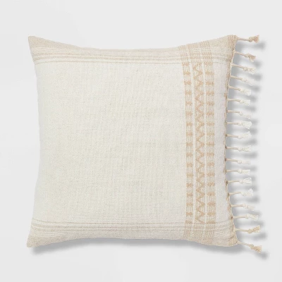 Square Woven Pattern Tassel Decorative Throw Pillow - Threshold™ 4 Square Woven Pattern Tassel Decorative Throw Pillow - Threshold™ - Image 4