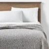 60"x80" Marled Boucle Bed Throw With Fringe Gray - Threshold™