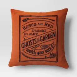Embroidered Ghosts In The Garden Square Halloween Throw Pillow Orange - Threshold™ 7 Embroidered Ghosts In The Garden Square Halloween Throw Pillow Orange - Threshold™ -Threshold Décor Deals Store GUEST 940441dc 54cb 444d 997a c7665744f61a