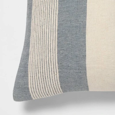 Oversized Oblong Woven Stripe Throw Pillow Gray - Threshold™ 2 Oversized Oblong Woven Stripe Throw Pillow Gray - Threshold™ - Image 2