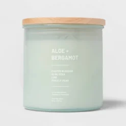 Glass Jar Aloe And Bergamot Candle Green - Threshold™ -Threshold Décor Deals Store GUEST 9e0c4894 3c8b 4edb 8151 c9146810ec29