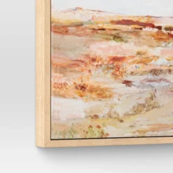 16" X 20" Warm Colors Landscape Framed Canvas Natural - Threshold™ -Threshold Décor Deals Store GUEST a393d8a0 673a 4e8d 9f4d 4df580ce4d10