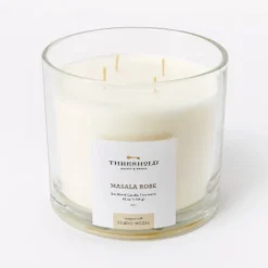 Clear Glass Masala Rose Candle White - Threshold™ Designed With Studio McGee -Threshold Décor Deals Store GUEST a428fcef ae40 495d b3e2 43ba30c44f06