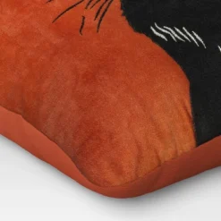 Fierce Cat Applique Cotton Velvet Square Halloween Throw Pillow - Threshold™ 7 Fierce Cat Applique Cotton Velvet Square Halloween Throw Pillow - Threshold™ -Threshold Décor Deals Store GUEST a42b8619 8be8 49c8 b26e d8937eea5670