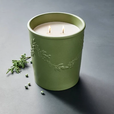 25oz Ceramic Candle Green - Threshold™ Designed With Studio McGee 1 25oz Ceramic Candle Green - Threshold™ Designed With Studio McGee
