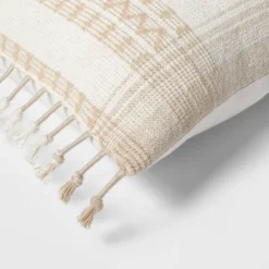 Square Woven Pattern Tassel Decorative Throw Pillow - Threshold™ 7 Square Woven Pattern Tassel Decorative Throw Pillow - Threshold™ -Threshold Décor Deals Store GUEST a812858b ff99 42c1 a68e 3b9b2395cf25