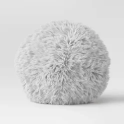 Long Faux Fur Round Throw Pillow - Threshold™ -Threshold Décor Deals Store GUEST ab414e04 7622 4296 b4cc c7d55cccba27