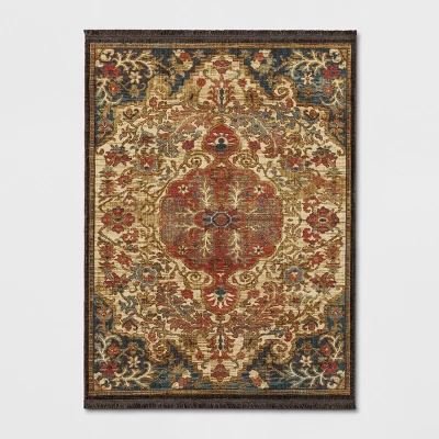 Floral Woven Medallion Persian Rug - Threshold 5 Floral Woven Medallion Persian Rug - Threshold - Image 5