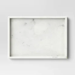 Rectangle Marble Tray White - Threshold™ -Threshold Décor Deals Store GUEST b17a5352 67b9 4bd9 9b93 eaef5e08c638