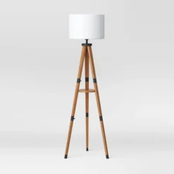 Tripod Floor Lamp With Shelf Brown Wood - Threshold™ -Threshold Décor Deals Store GUEST b1b8ca20 55ea 4c4e bc34 1f4ca7a73cd2
